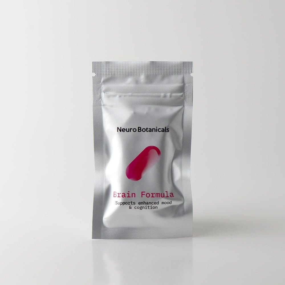 Neuro Botanicals brand Brain Formula model ten pack specialty supplement sachet